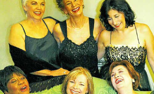Breast cancer survivors wearing the prosthesis, which appears like a natural bust. Breast cancer survivors wearing the prosthesis, which appears like a natural bust.